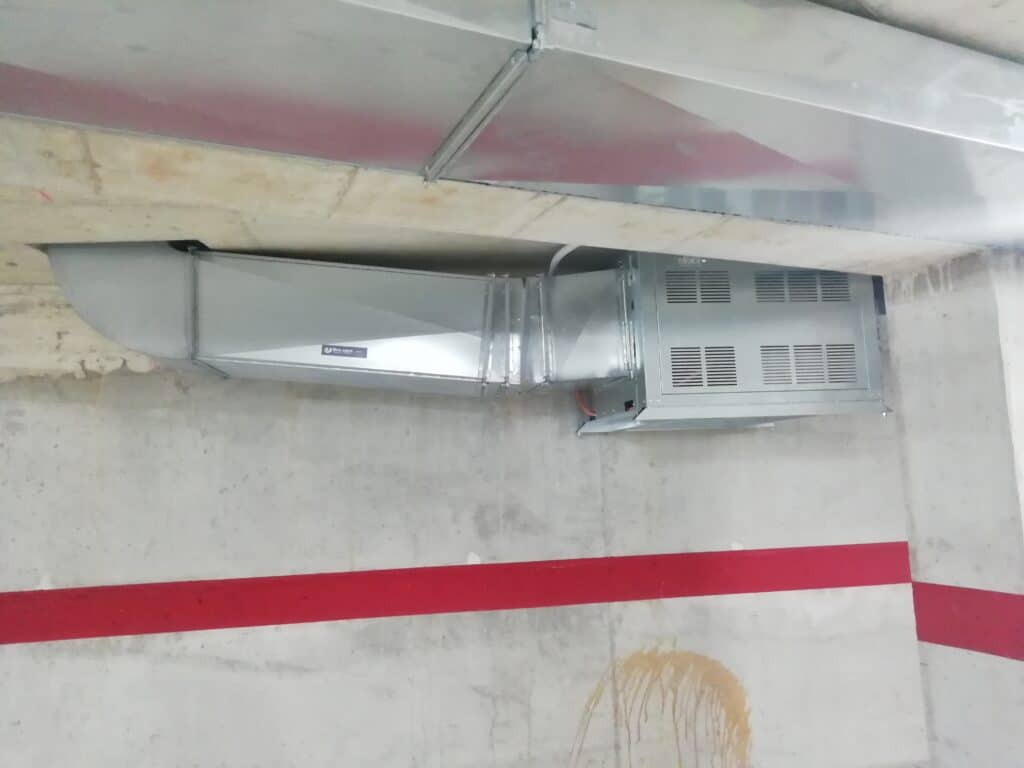 ventilador garaje subterráneo